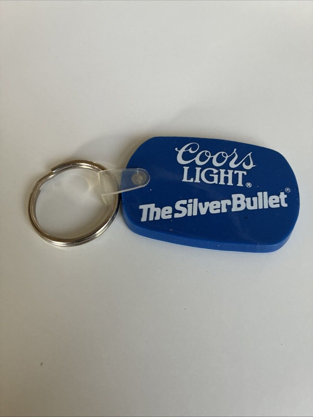 Vintage 70s Coors The Silver Bullet Beer Keychain Fob Key Rare Key Chain